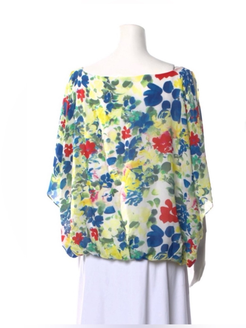 Alice + Olivia Silk Floral Print Blouse Size M
